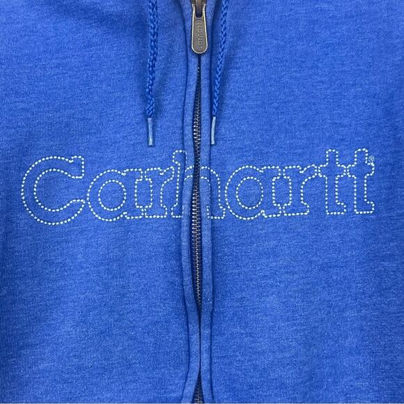 Y2K Vintage Carhartt Full Zip Hoodie Size XL (16/18) - Picture 4 of 10